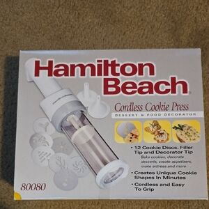 Hamilton Beach White Cordless Cookie Press